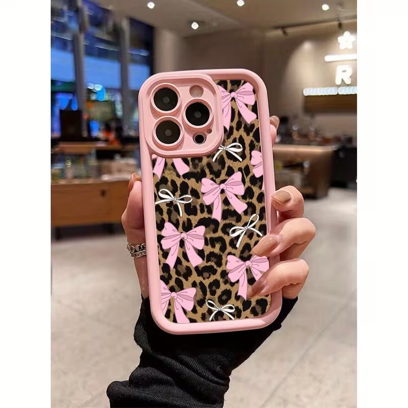 Xo Phone Accessories - Leopard Print Bow Phone Case For