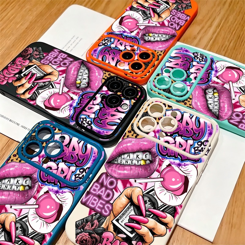 Hip Hop Pink Lips Baby Girl Gr - Phone Accessories List review and price