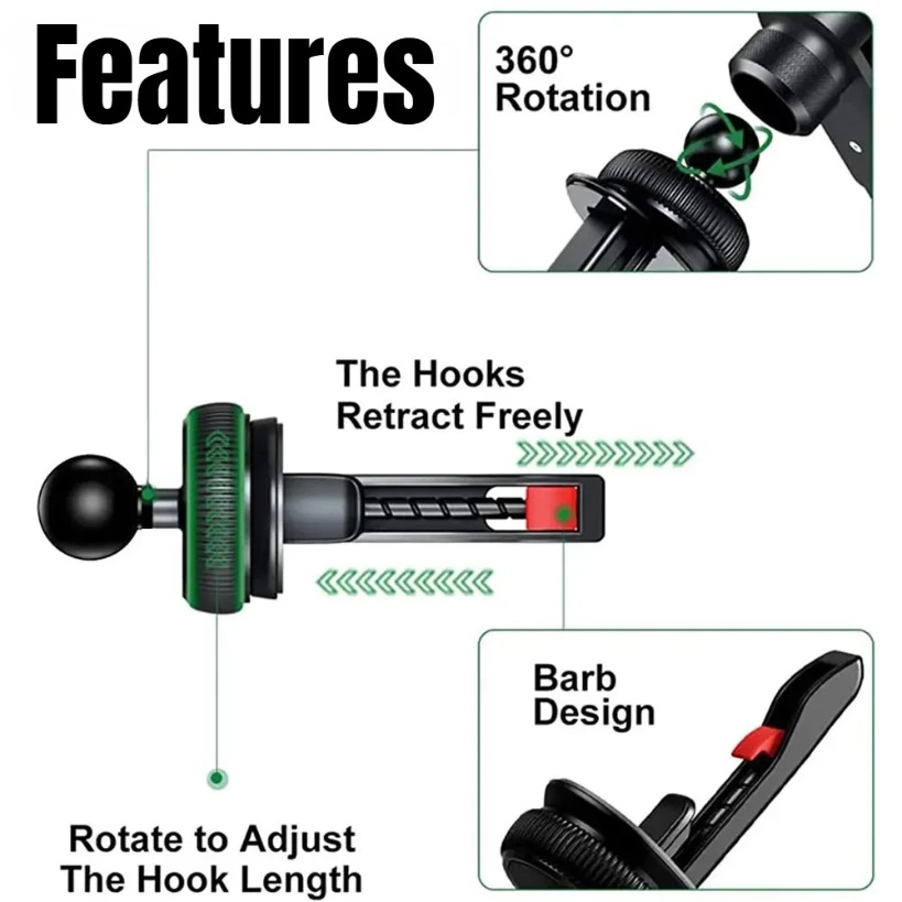 1PCS Car Phone Holder 17MM Bal - Phone Accessories Hanger review and price