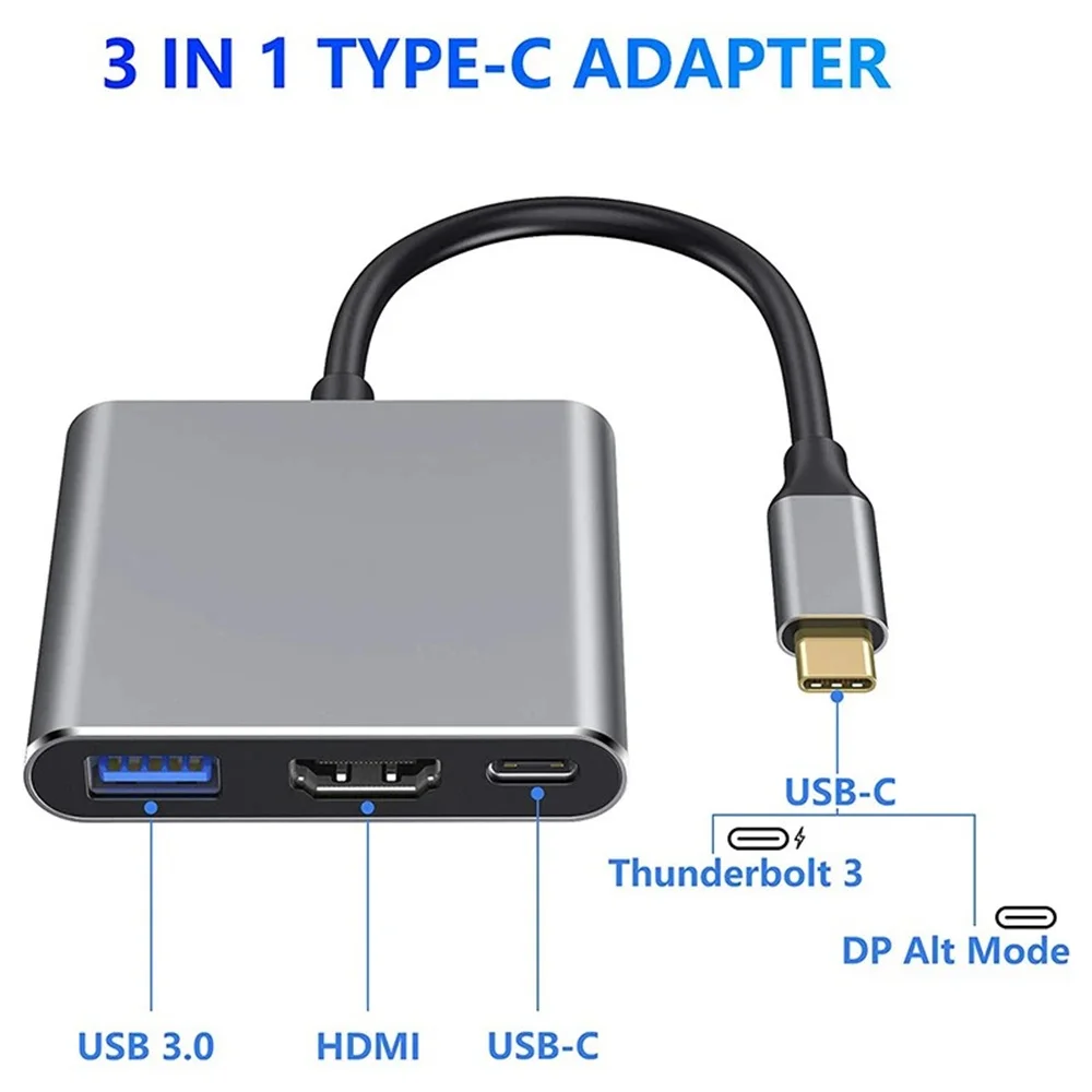 USB C HUB 3-in-1 Multiports Ad - Hdmi Phone Adapter review and price