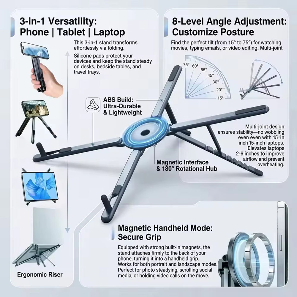 Portable Magnetic Phone Holder - Selfie Stick Tripod review and price