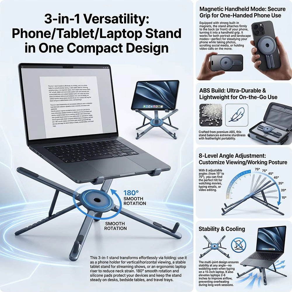 Portable Magnetic Phone Holder - Selfie Stick Tripod review and price