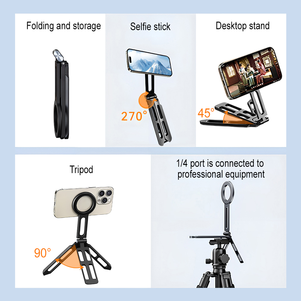 Magnetic Phone Holder Four-axi - Selfie Stick Tripod review and price