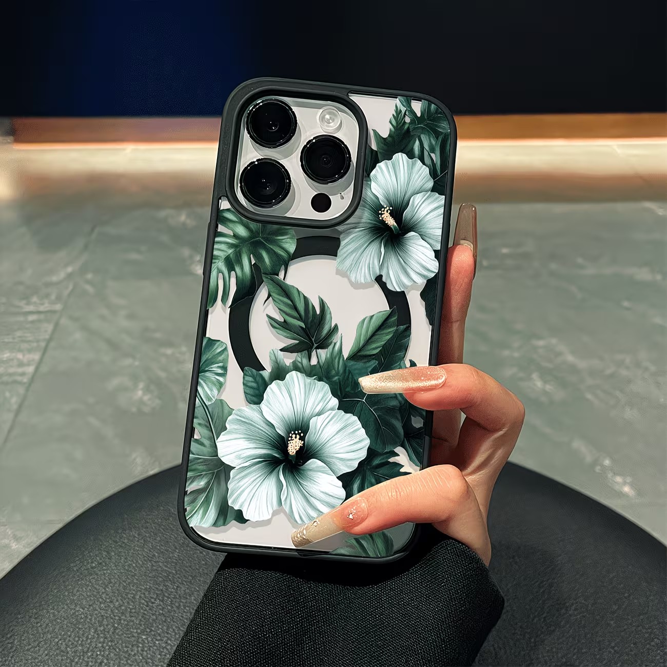 Green Floral Print Phone Case  - Phone Accessories List review and price