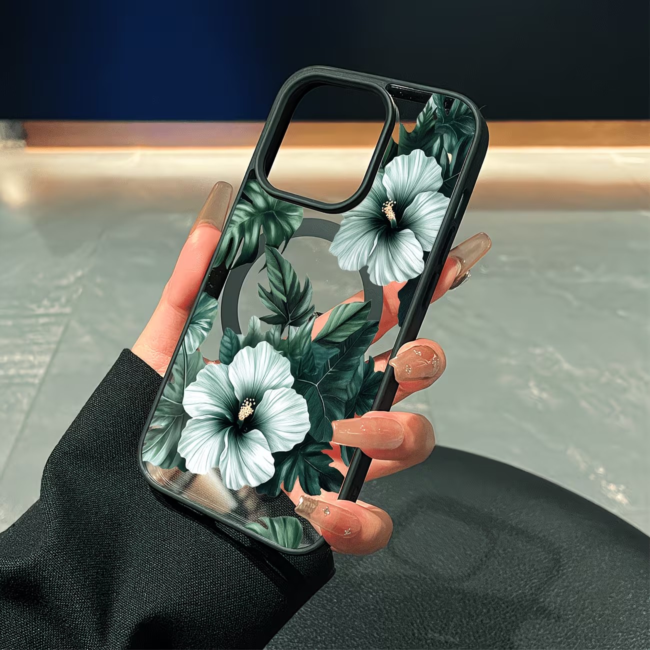 Green Floral Print Phone Case  - Phone Accessories List review and price